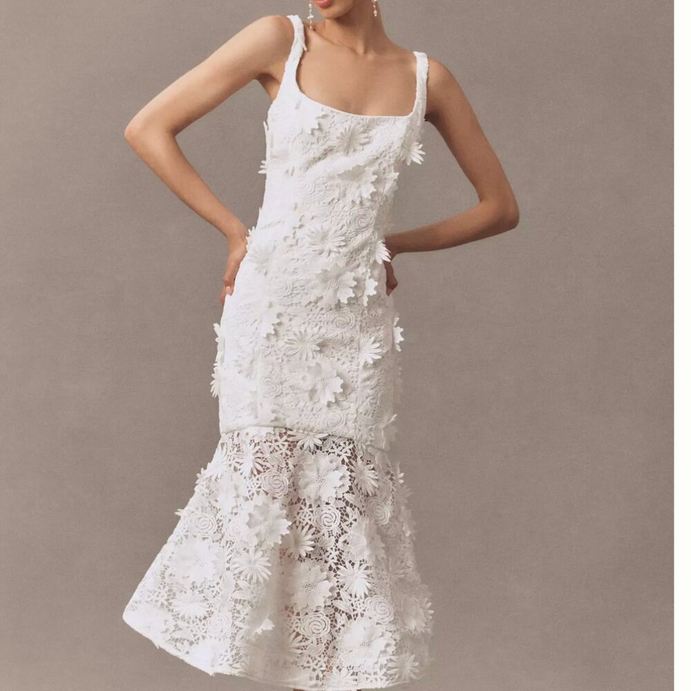 Bardot Marico Sleeveless Lace Appliqué Midi Dress